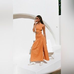 ❤️SABO SKIRT❤️Miki One Shoulder Orange Dress